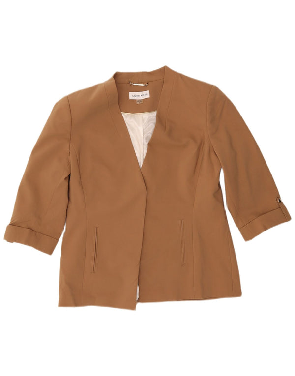 CALVIN KLEIN Veste blazer à manches 3/4 pour femme 1 bouton US 16 XL Beige