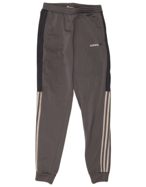 Adidas Pantalon de Survêtement Garçon Joggers 15-16 Ans W28 L31 Gris Colorblock