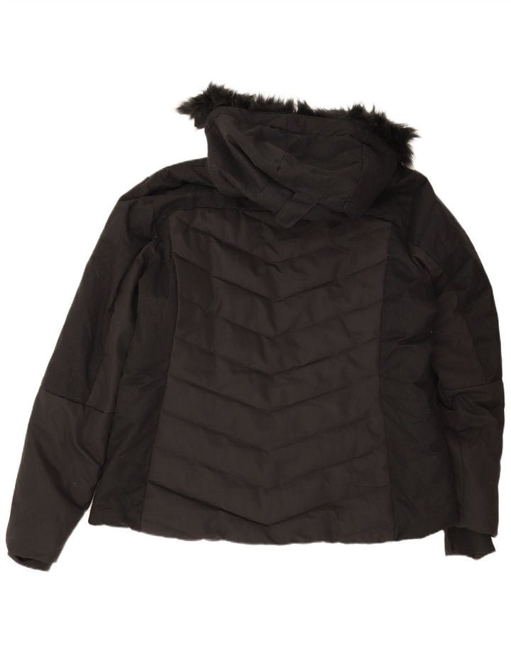 Mountain Warehouse Veste matelassée à capuche pour femme UK 20 2XL Noir Polyester