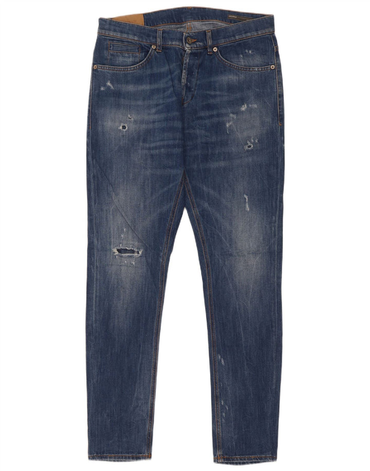 Dondup Jean slim vieilli W35 L33 en coton bleu pour homme