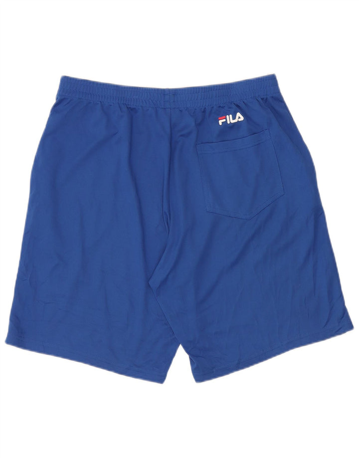 FILA Short de sport graphique homme grand bleu polyester
