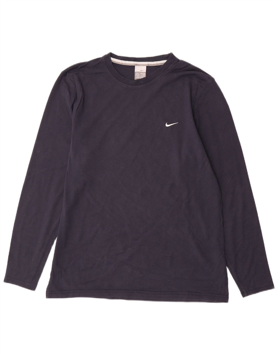 NIKE Haut à manches longues pour homme UK 39/41 Bleu marine moyen Coton