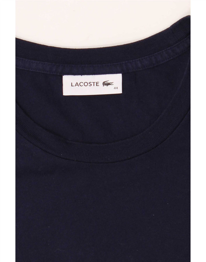 Lacoste T-Shirt Femme Top Taille 44 Grand Bleu Marine Coton