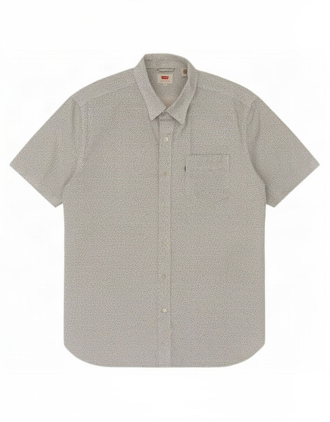 Levi's Chemise à Manches Courtes Abstract Pattern Homme Blanc Coton