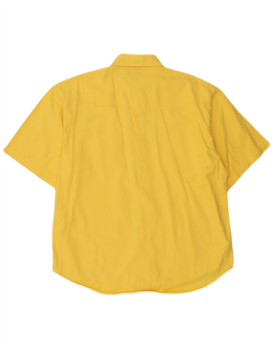 vintage Chemise à manches courtes pour hommes Grand coton jaune
