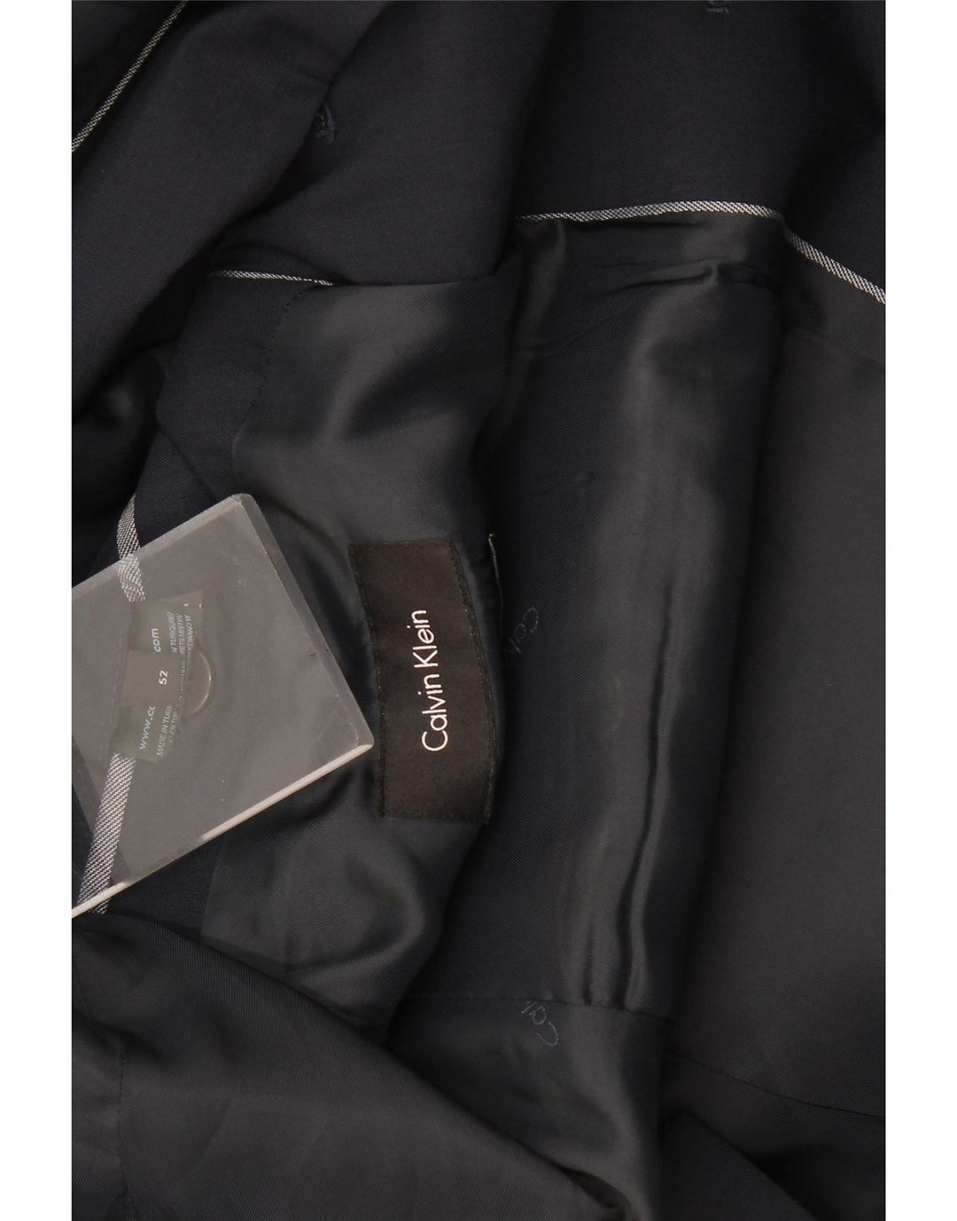 Calvin Klein Veste blazer à 2 boutons pour homme IT 52 XL Bleu marine Laine vierge
