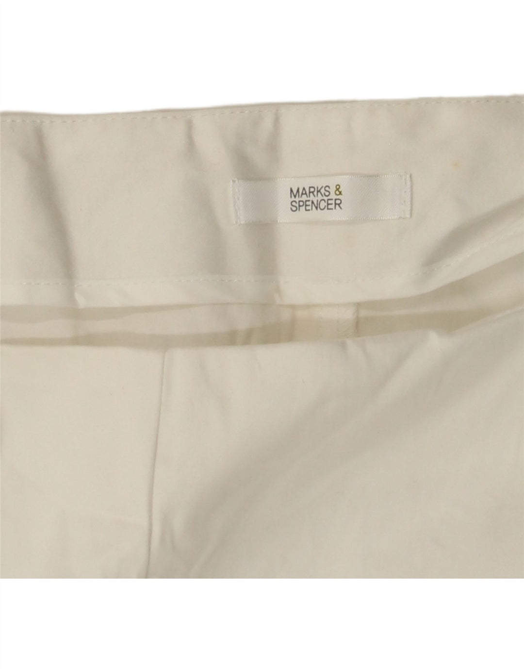MARKS & SPENCER Pantalon Capri Femme W38 L21 Blanc