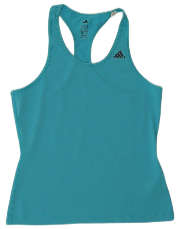 Adidas Femmes Climalite Débardeur UK 12/14 Bleu Moyen Polyester