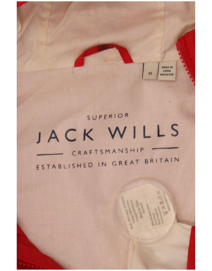 Jack Wills Veste de pluie à capuche pour homme UK 38 Coton rouge moyen