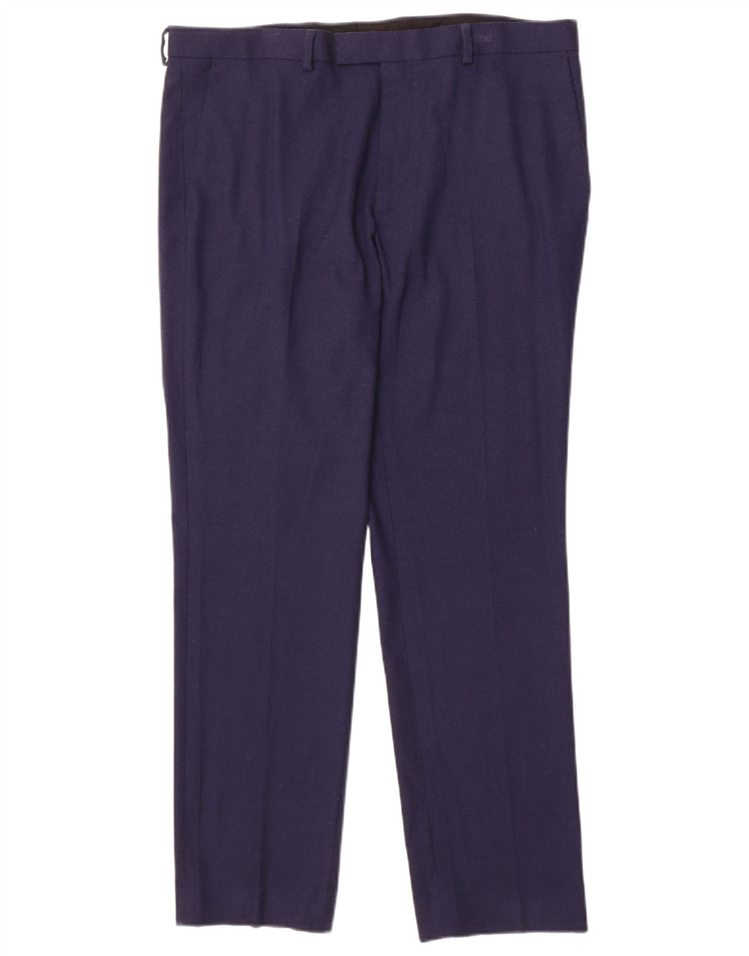MARKS & SPENCER Mens Slim Suit Trousers W38 L31 Navy Blue Polyester