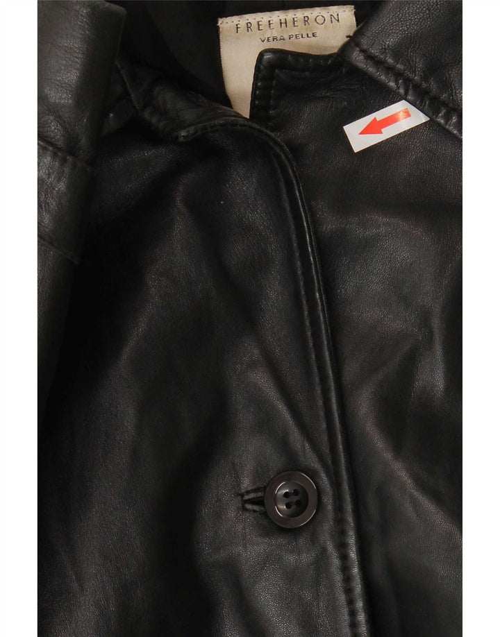 Conbipel Manteau en Cuir Free Heron Femme IT 46 Large Noir