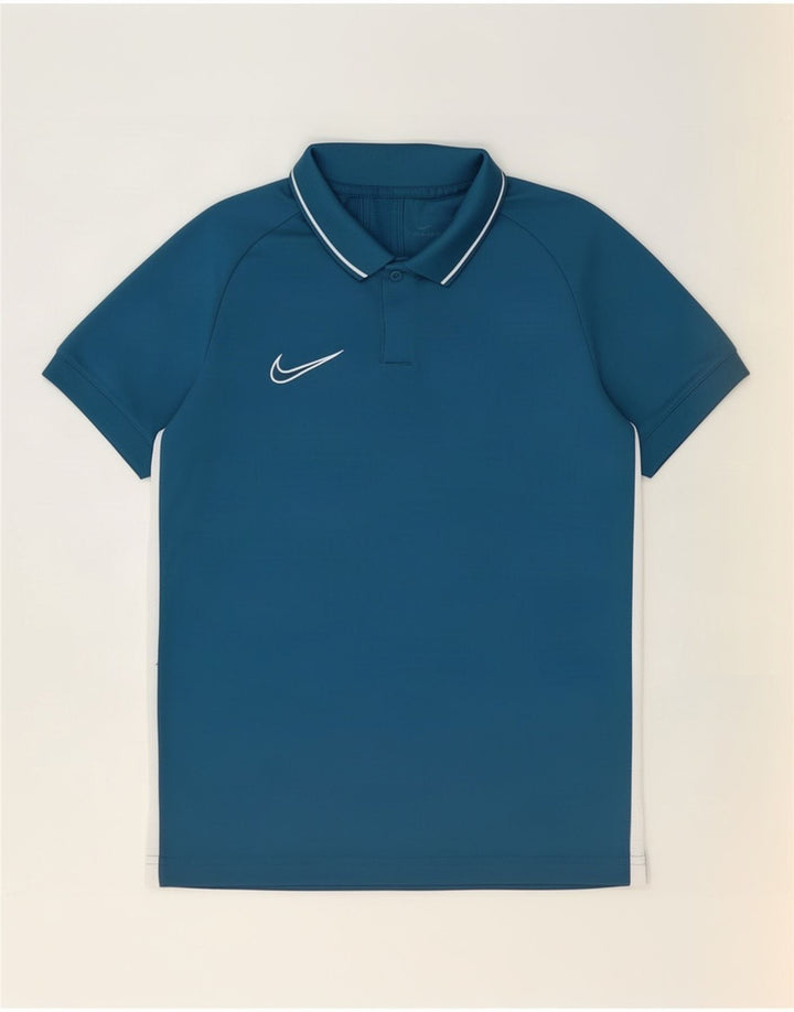 Polo Nike Garçon 12-13 ans Large Bleu Colorblock Polyester