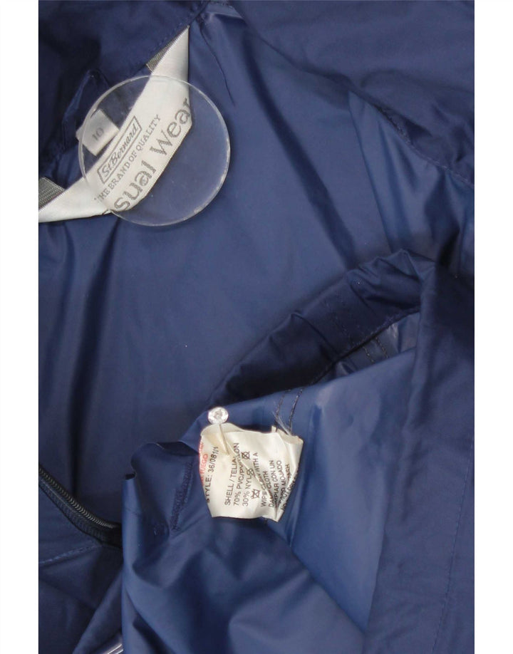 St. Bernard Veste de pluie surdimensionnée à capuche pour femme UK 10 Small Bleu marine PVC
