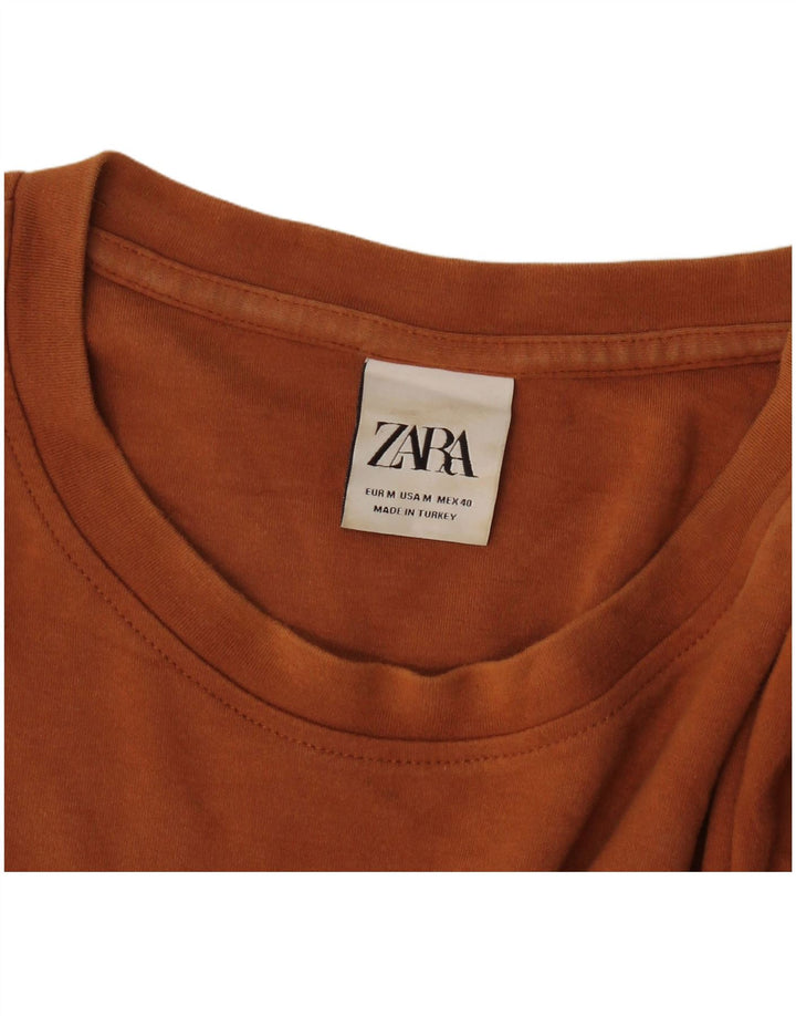 Zara T-Shirt Homme Marron Moyen