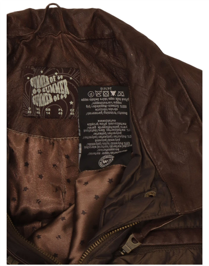 veste utilitaire femme vintage UK 14 Polyamide brun moyen