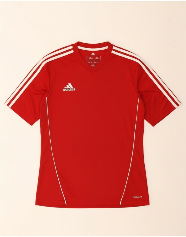 Adidas Hommes Climalite T-Shirt Haut Petit Rouge Polyester