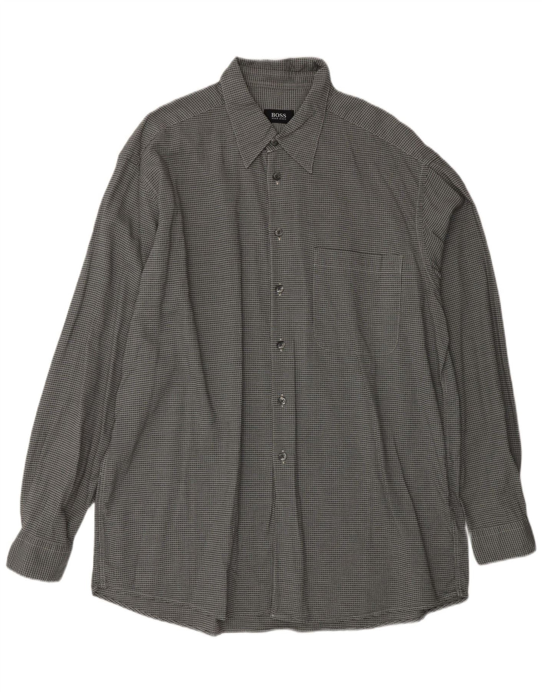 HUGO BOSS Chemise Homme XL Gris Carreaux