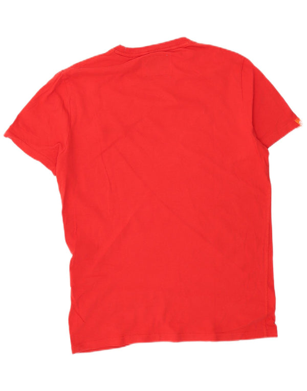 Superdry T-Shirt Homme Rouge Moyen Coton