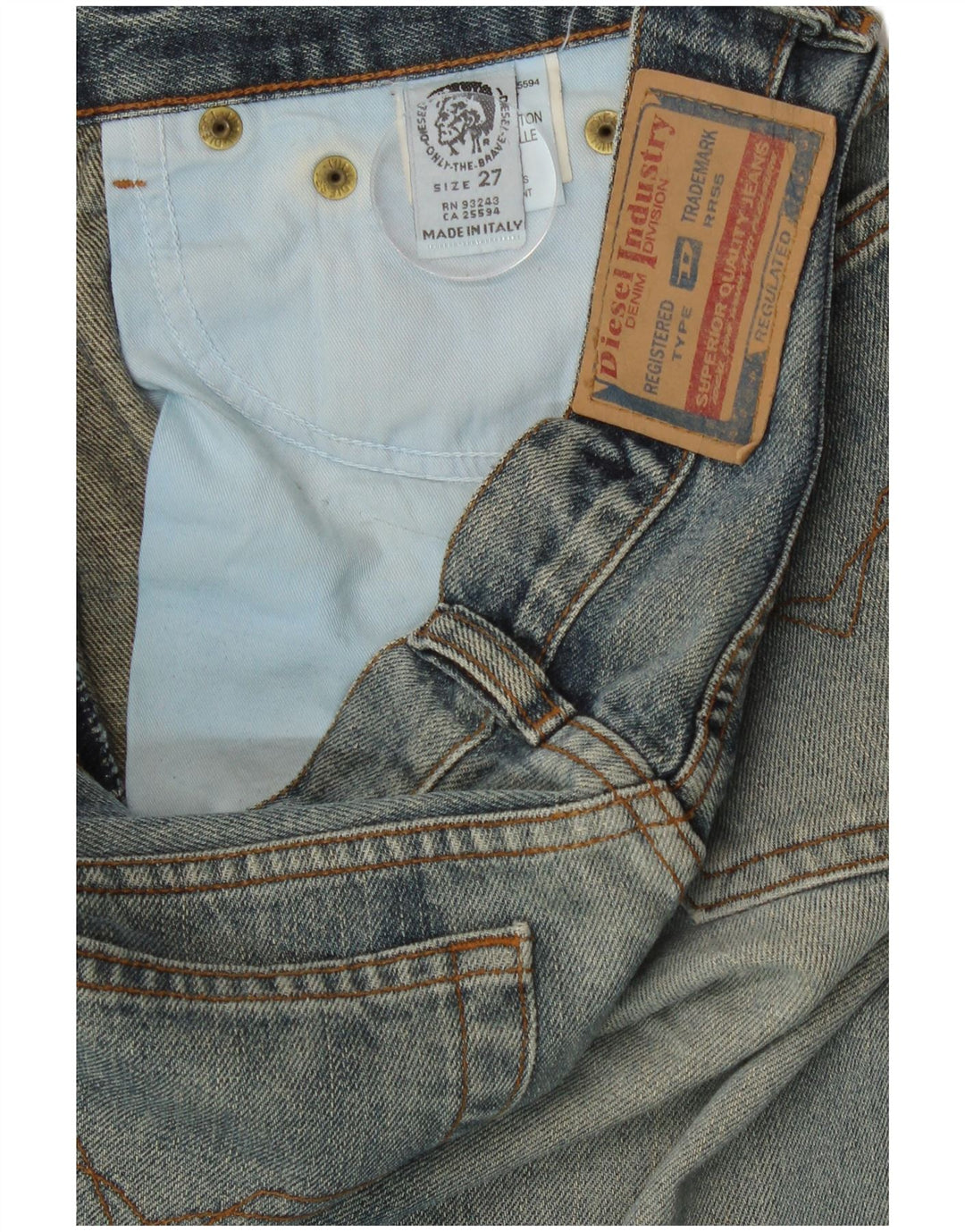 Diesel Womens Straight Jeans W27 L31 Blue Cotton