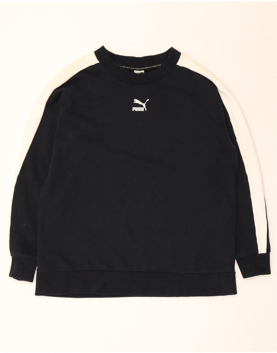 Puma Sweat-shirt en coton colour block pour homme Noir moyen