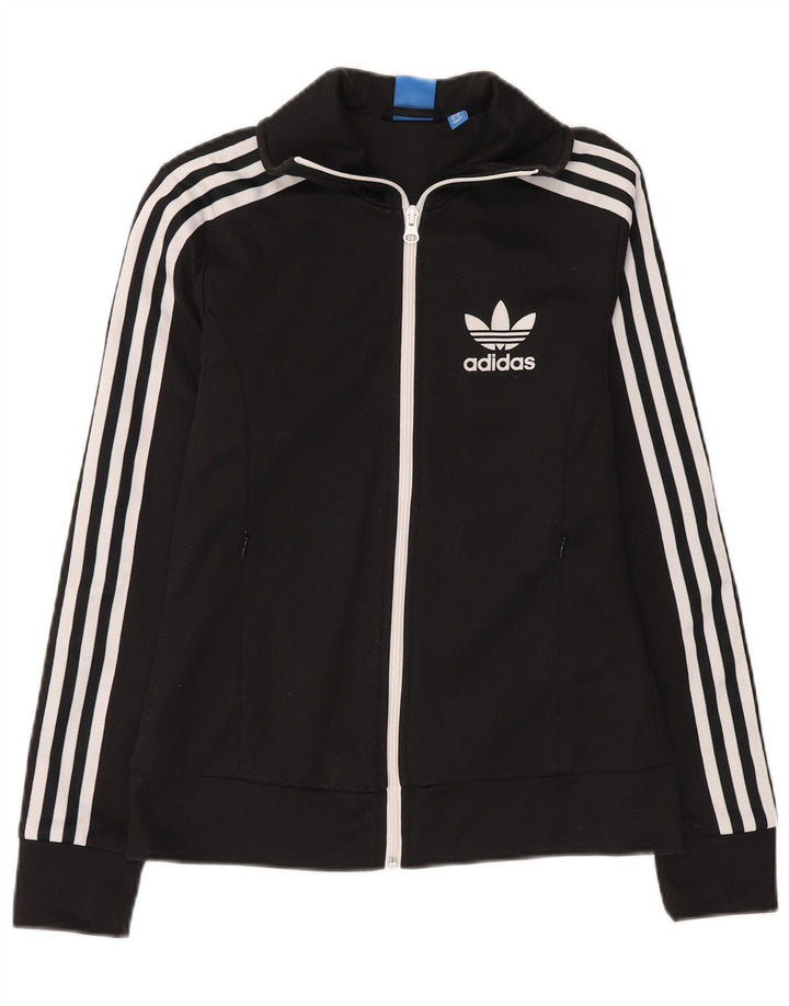 Adidas Veste de survêtement pour femme UK 8 Small Noir Coton