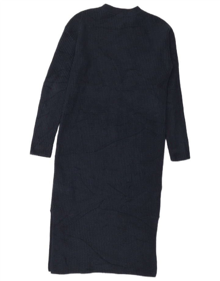 Marks & Spencer Robe pull à manches longues pour femme Petit bleu marine Polyester