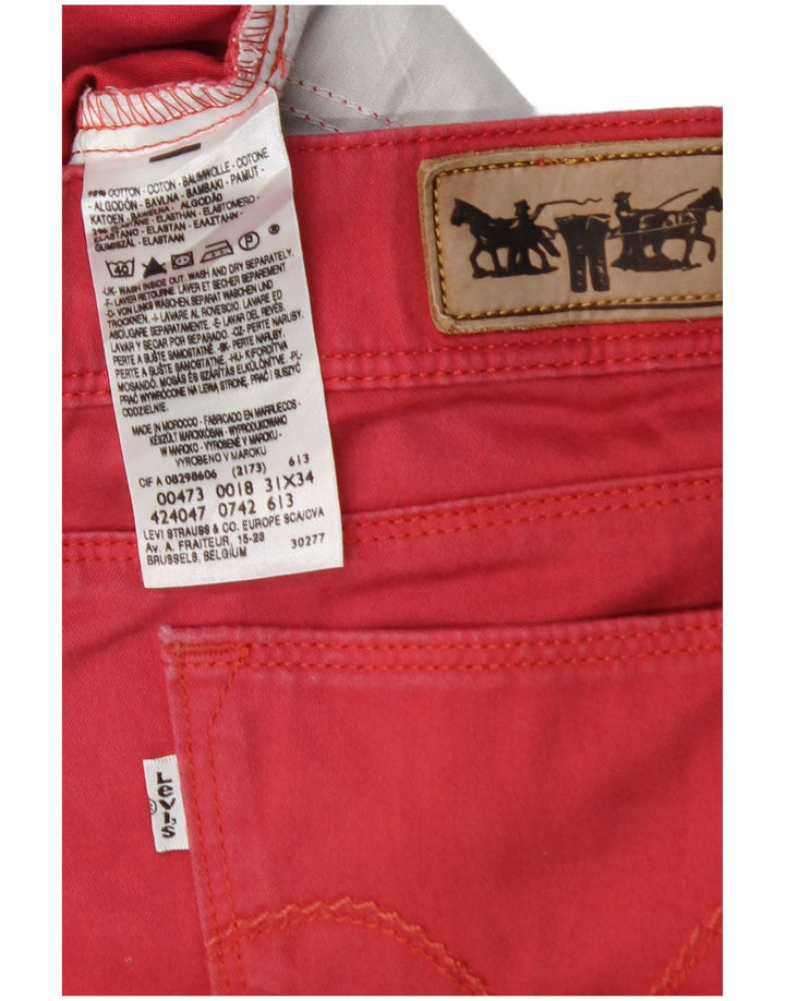 LEVI'S Pantalon décontracté skinny 473 femme W31 L34 coton rouge