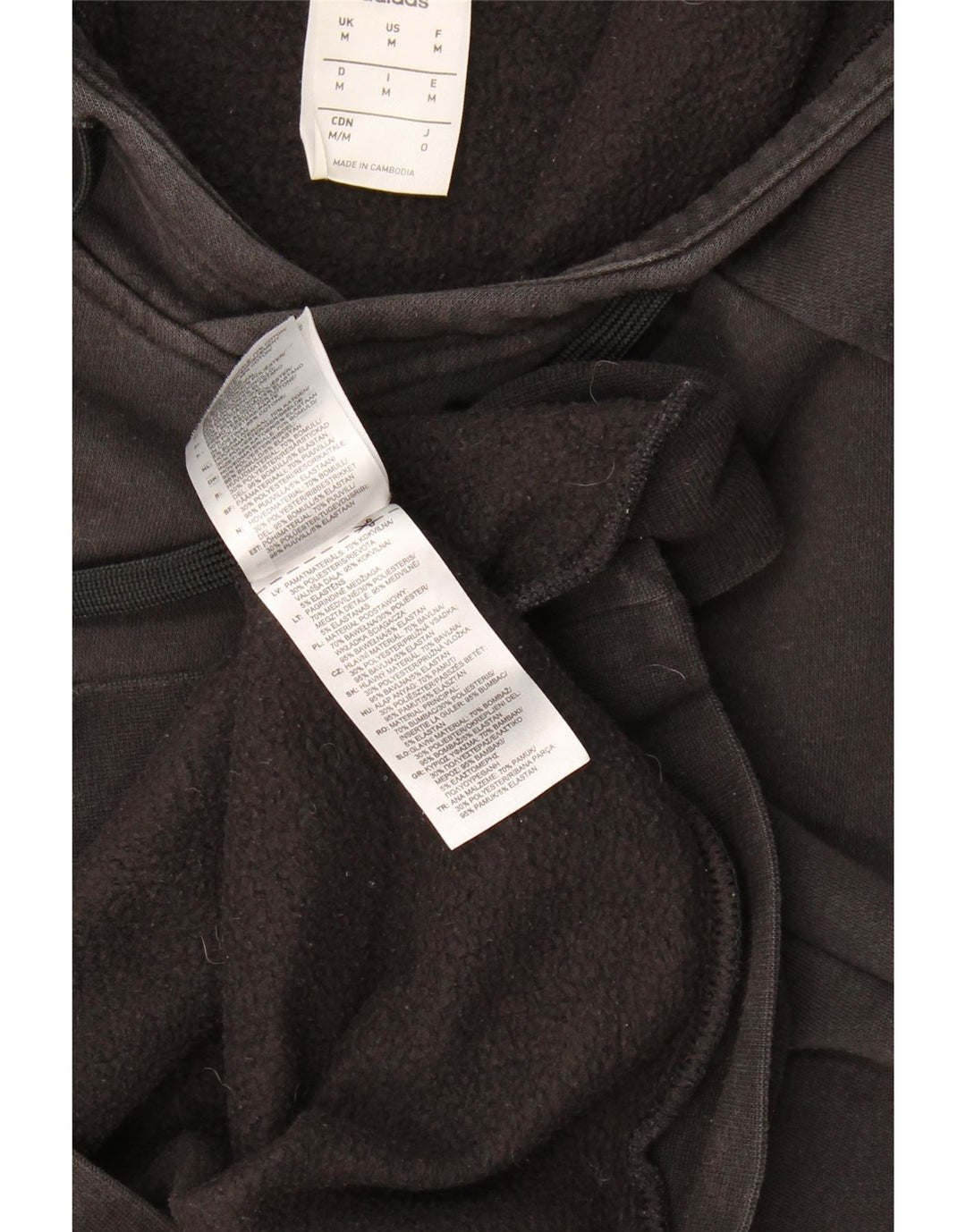 Adidas Pull à capuche pour homme en coton noir moyen