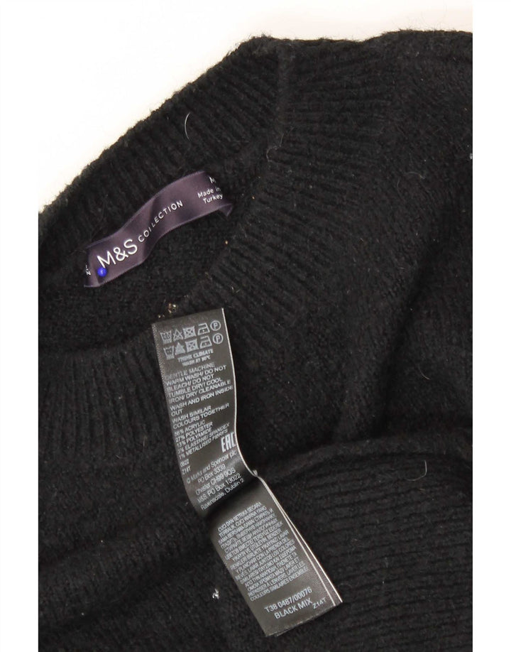 Marks & Spencer Pull à col rond pour femme UK 14 Noir moyen