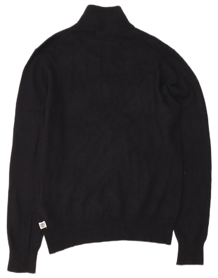 TIMBERLAND Pull Col Zippé Homme Petit Noir Cachemire