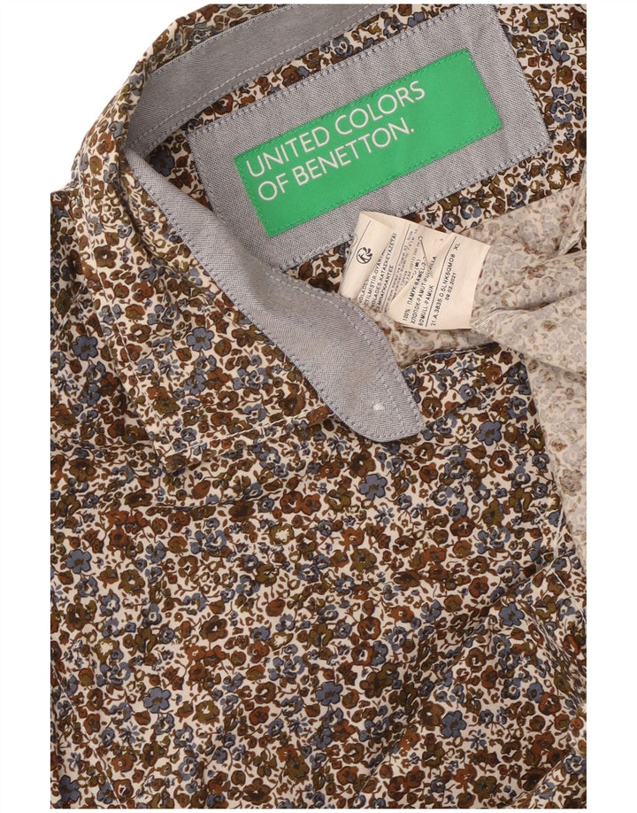 Benetton Chemise XL Coton Floral Multicolore Homme