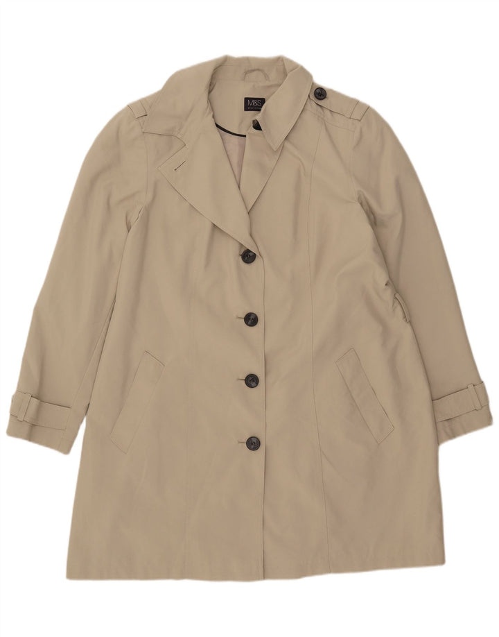Marks & Spencer Trench-Coat Femme UK 20 2XL Beige Polyester