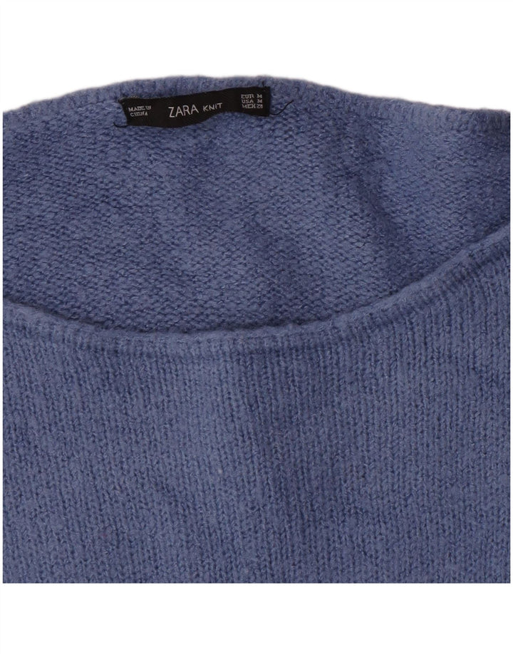 Zara Pull col bateau pour femme UK 14 Bleu moyen