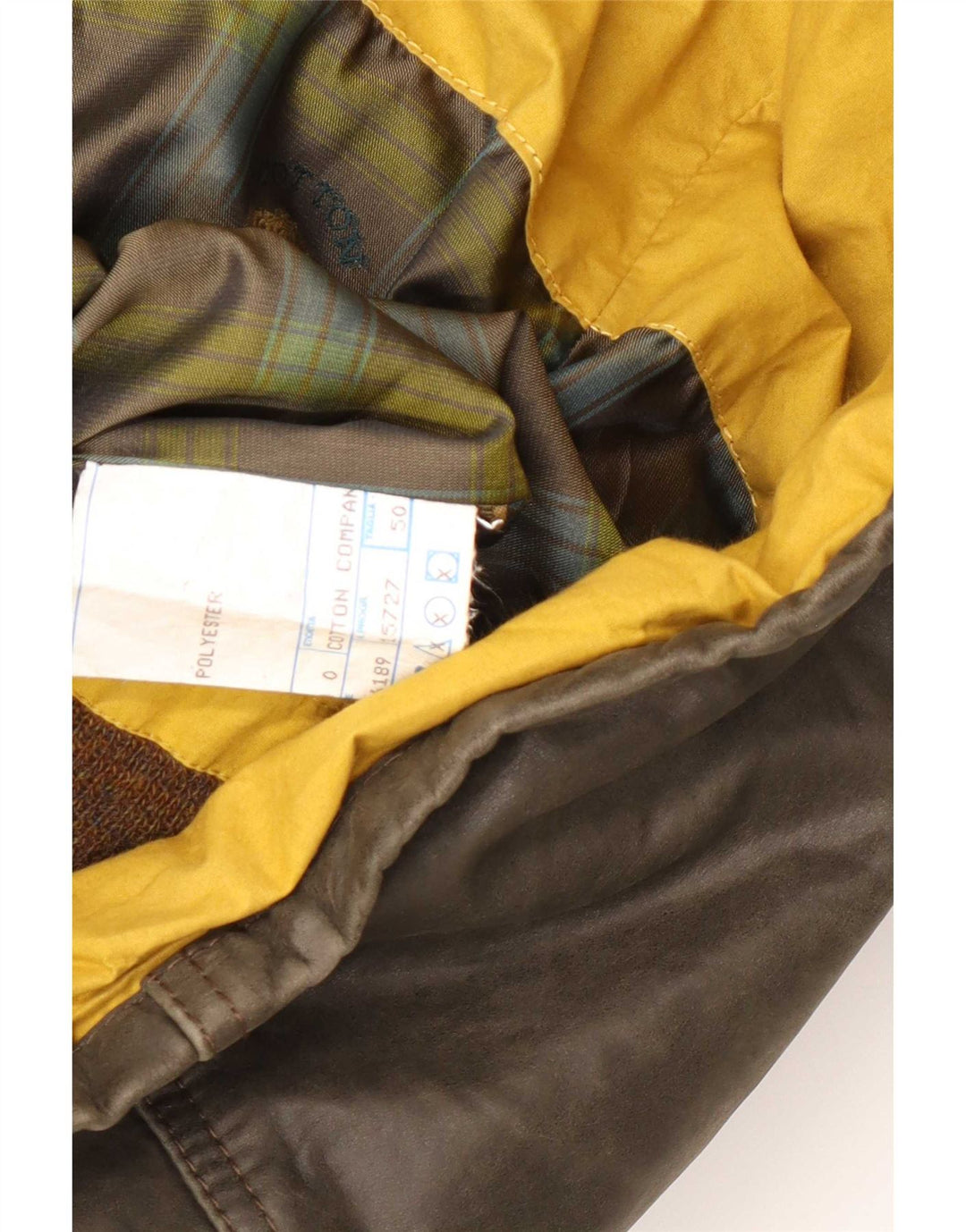 manteau en cuir homme vintage IT 50 Grand Kaki