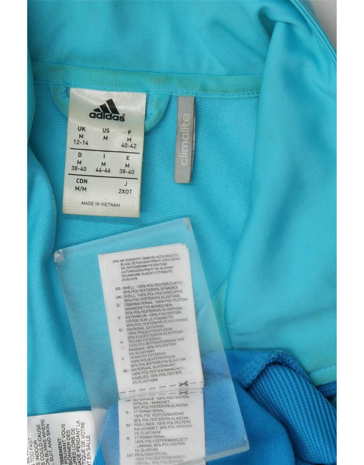 Adidas Climalite Survêtement Top Veste UK 12/14 Bleu Moyen