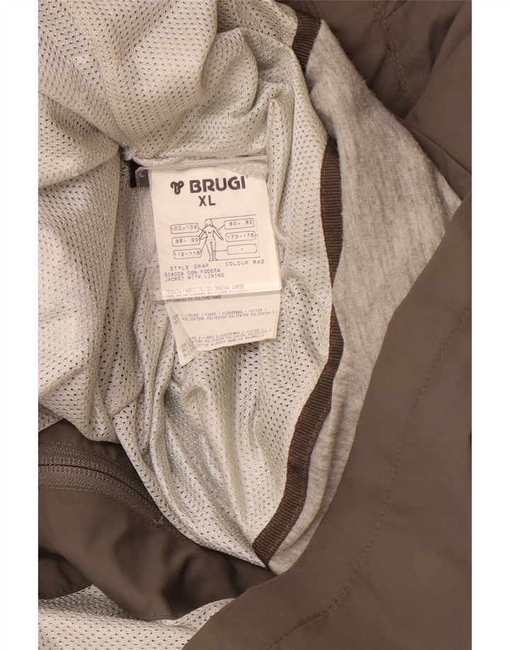 BRUGI Veste de pluie à capuche pour femme UK 18 XL Gris Polyamide