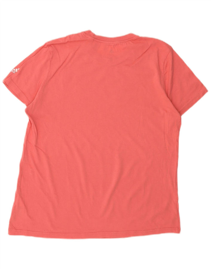 ADIDAS T-shirt graphique pour femme UK 20/22 XL Rose Coton