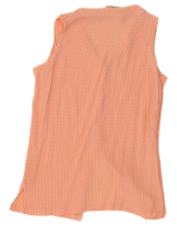 Sara Glenzer Chemise de week-end pour femme Blouse IT 44 Vichy orange moyen