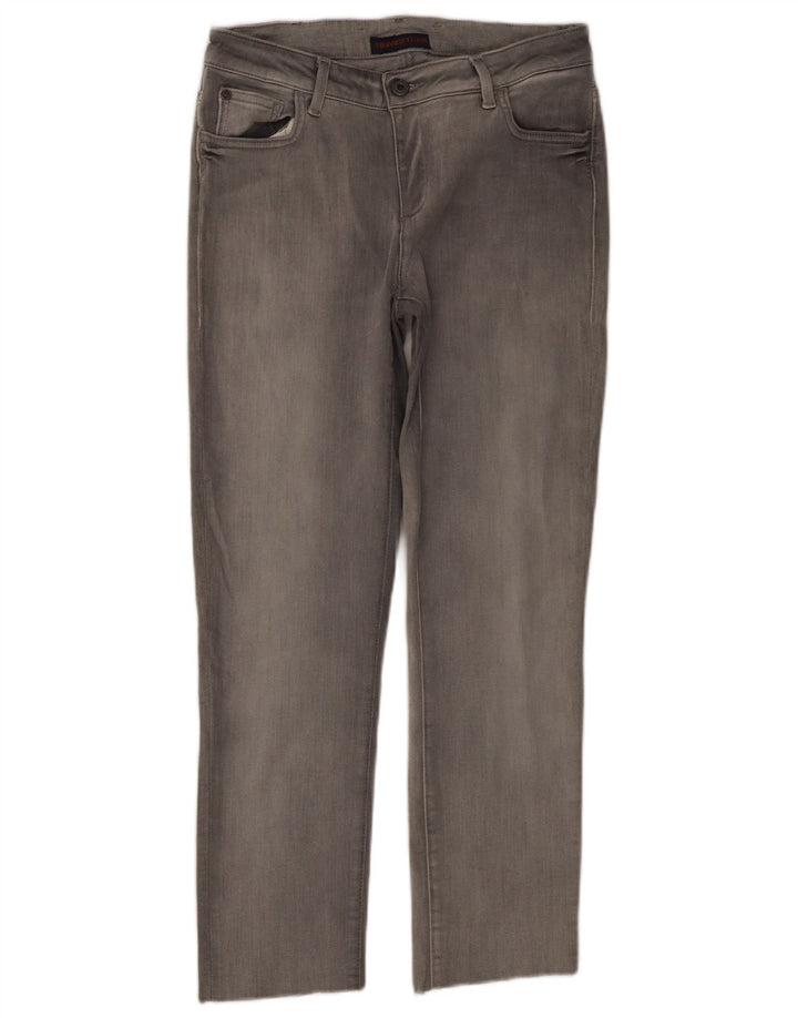 TRUSSARDI Jean Droit W27 L25 Gris Coton Femme