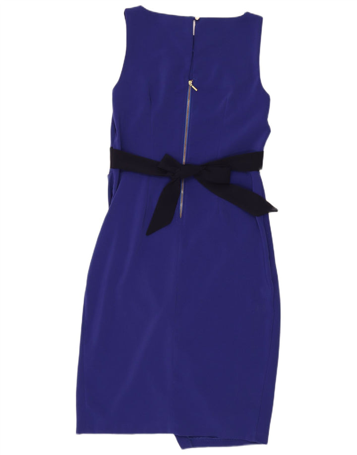 CLOSET Robe moulante sans manches pour femme UK 44 Bleu moyen Polyester