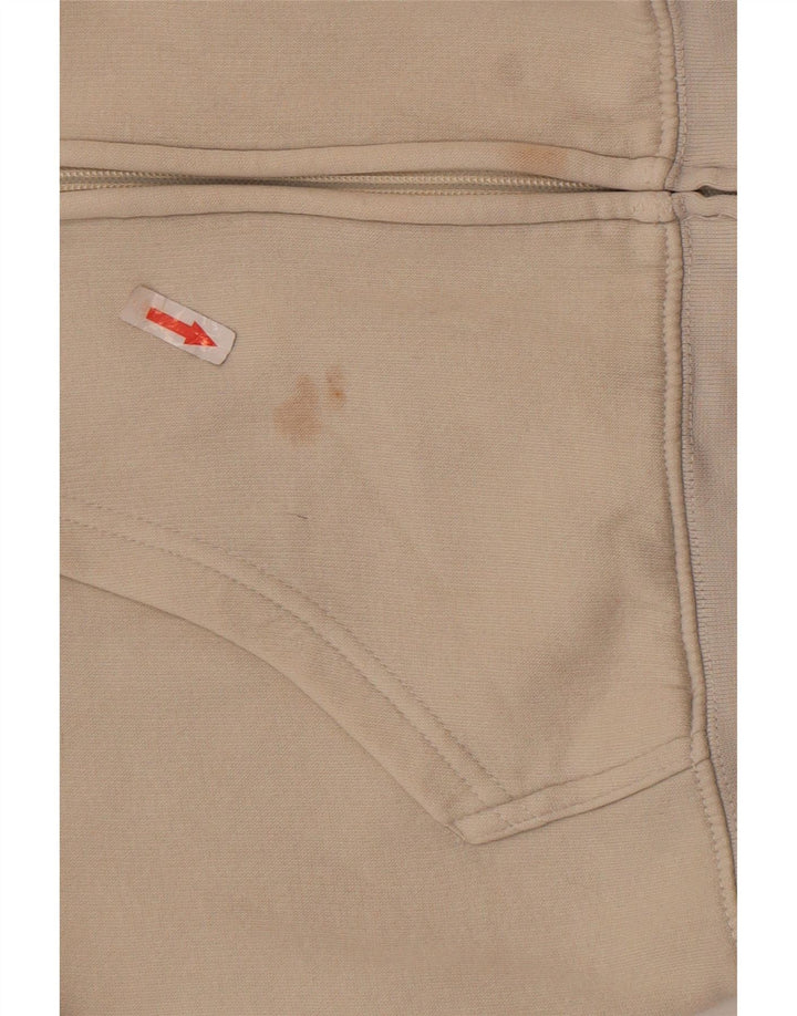 Champion Pull à Capuche Zippé Graphique Homme Blanc Cassé Coton