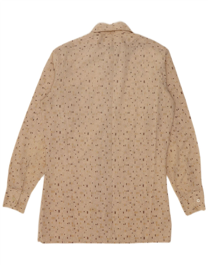 Chemise Homme Vintage Petit Beige Géométrique