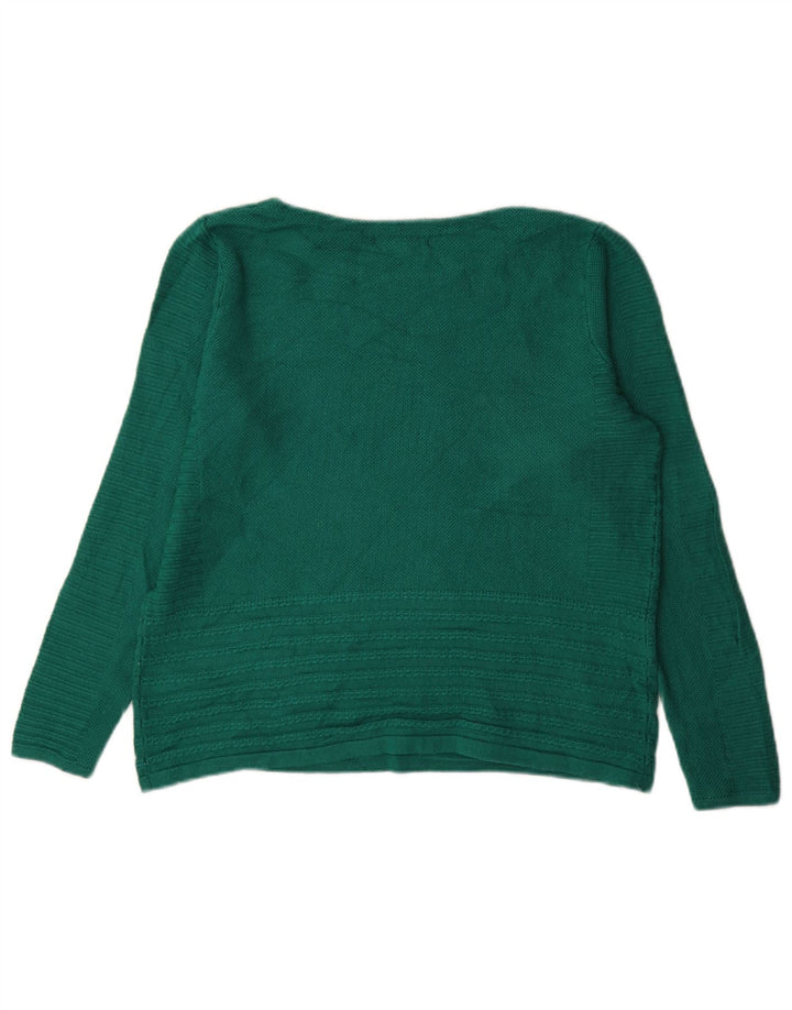 White Stuff Pull surdimensionné à col bateau pour femme UK 10 Petit Vert
