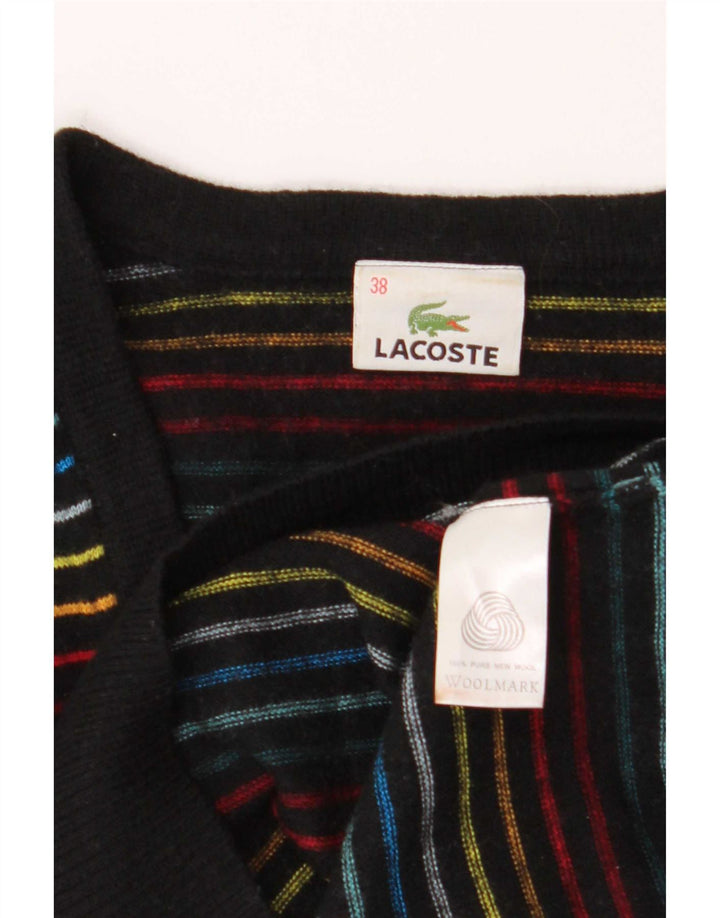Lacoste Pull col V femme taille 38 moyen rayé multicolore