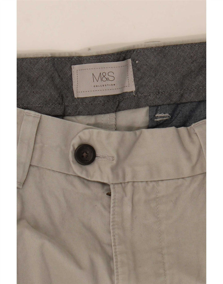 Marks & Spencer Short Chino Homme W36 Grand Gris Coton