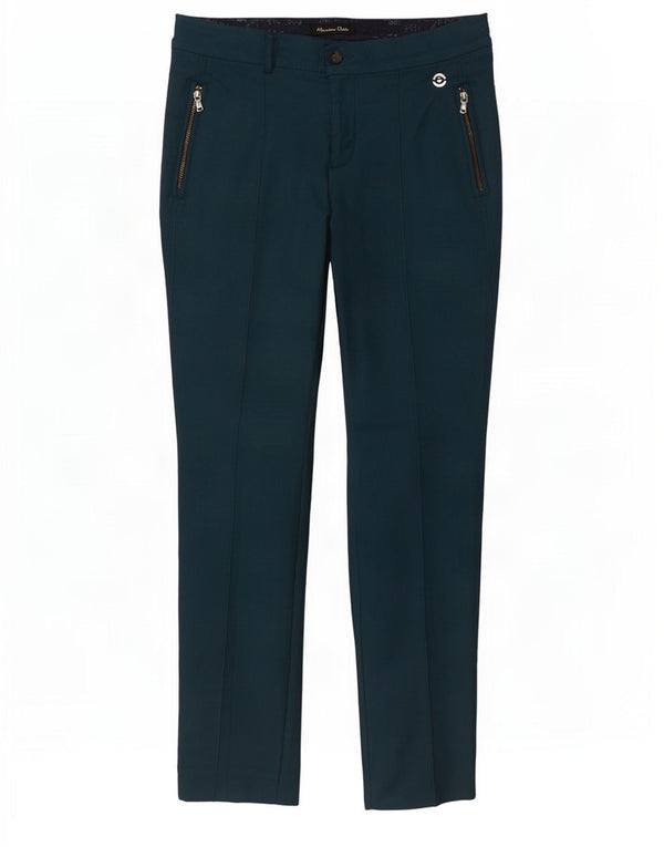 Massimo Dutti Pantalon décontracté slim pour femme EU 38 Small W28 L29 Vert