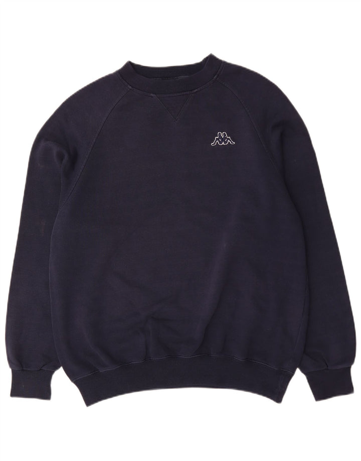 Kappa Sweat-Shirt Homme Bleu Marine Moyen Coton