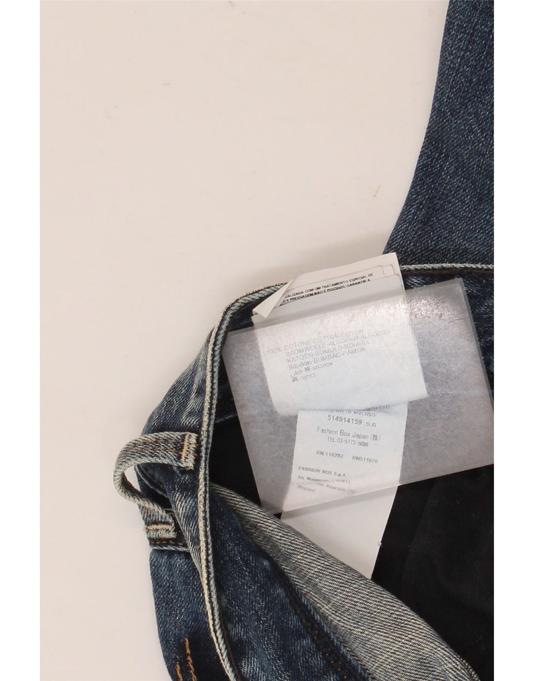 Replay Jean slim effet vieilli W29 L32 bleu marine en coton pour femme