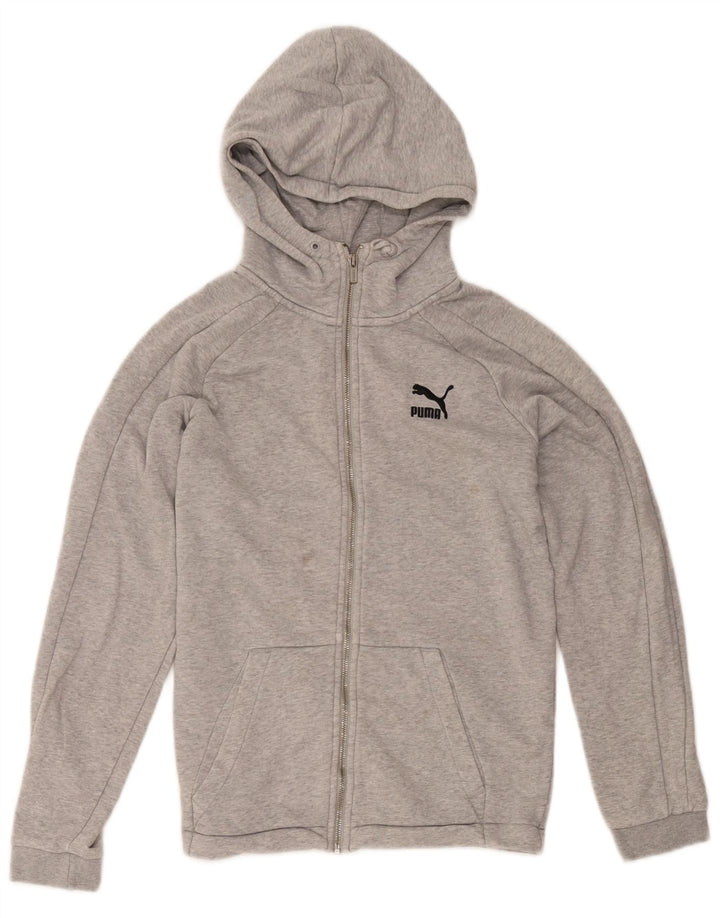 Puma Sweat à capuche zippé pour homme XS Gris Coton
