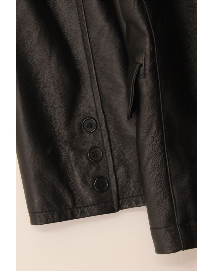 Metropolitan Veste blazer en cuir à 3 boutons pour homme IT 48 Cuir noir moyen